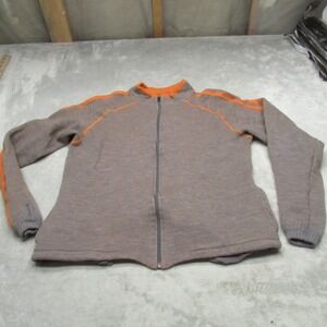 Kuhl Dynawool Jacket Mens Large Brown Wool Full Zip Hiking Fleece Sweater VTG